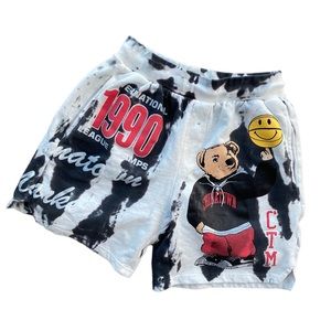 MARKET CHINATOWN MARKET BLEACHED POLO BEAR SWEAT SHORTS